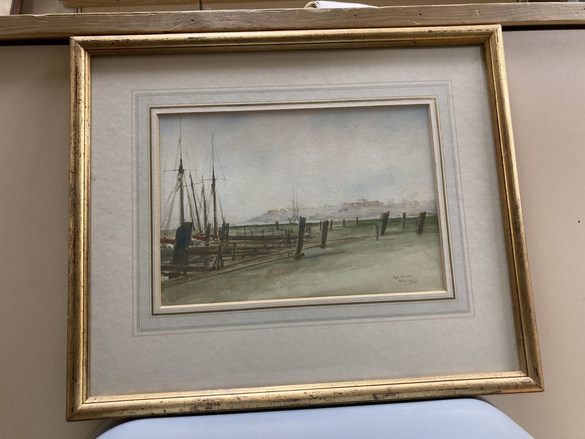 William Minshall Birchall (1884-1941), watercolour, Rye, Sussex, signed and dated 22, 17.5 x 25.5cm